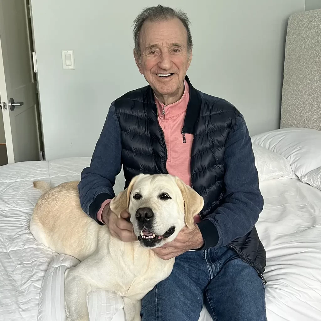 Therapy Dog with actual client